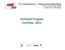 Technical Program C f ConfTele - 2013