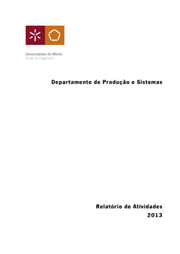 Departamento de Produção e Sistemas Relatório de Atividades 2013