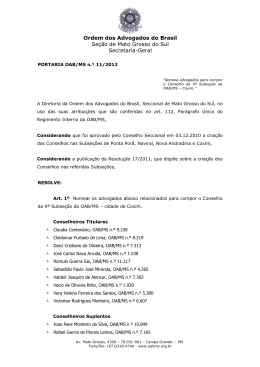 Ordem dos Advogados do Brasil Seção de Mato Grosso