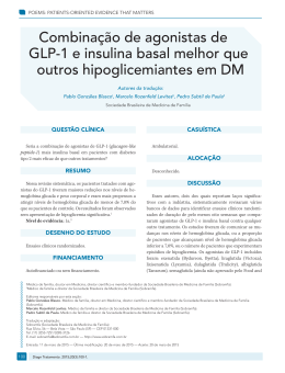 Combinação de agonistas de GLP-1 e insulina basal melhor que