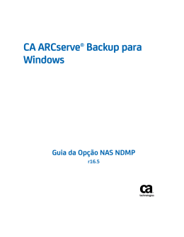 Guia da Opção NAS NDMP do CA ARCserve Backup para Windows