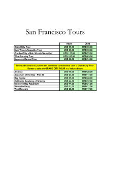 San Francisco Tours 2012-2013