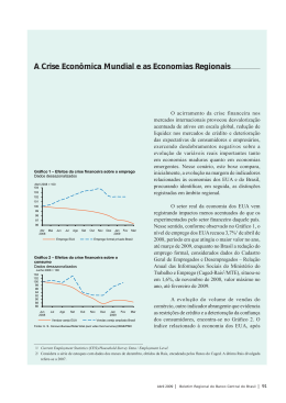 Abril/2009 - A Crise Econômica Mundial e as Economias Regionais