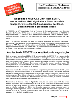 Vê Comunicado CCT/ATP