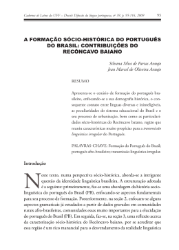 A formação sócio-histórica do português do Brasil
