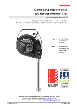 Manual de Operação e Serviço para HERMetic UTImeter Gtex