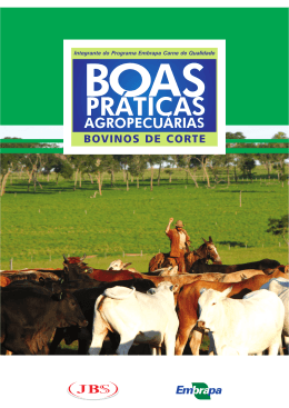 BOVINOS DE CORTE - Ministério da Agricultura
