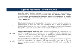 Agenda Federativa - Setembro 2015