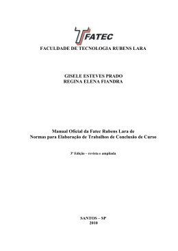 Manual da Fatec - TCC - Universidade Santa Cecília