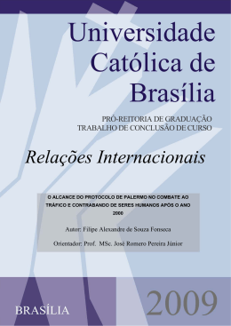 Relações Internacionais - Universidade Católica de Brasília
