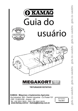 Guia do Usuário/Catálogo Peças MEGAKORT 160TR II