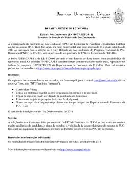 Edital PNPD Set 2014 - Departamento de Economia - PUC-Rio