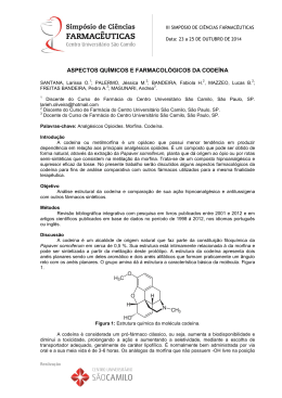 aspectos químicos e farmacológicos da codeína