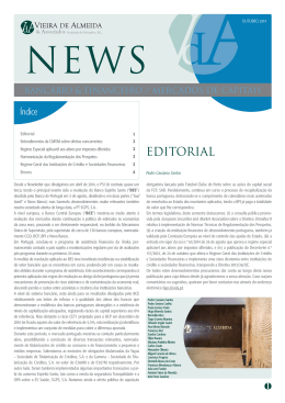 Newsletter Bancário & Financeiro | Mercado de Capitais