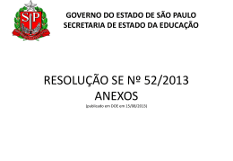 RESOLUÇÃO SE Nº 52/2013 ANEXOS