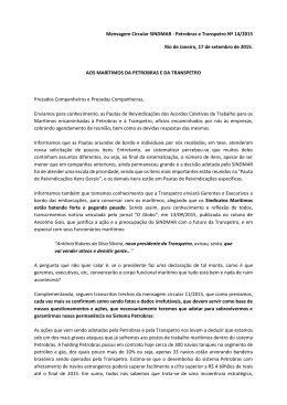 Mensagem Circular Petrobras e Transpetro/Fronape N