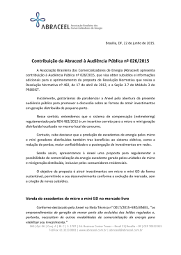 Contribuição da Abraceel à Audiência Pública nº 026/2015