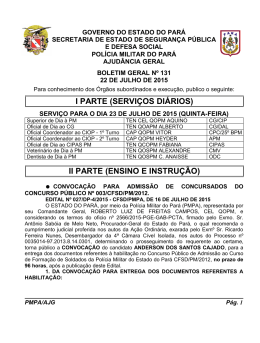 BG 131 - De 22 JUL 2015 - Proxy da Polícia Militar do Pará!