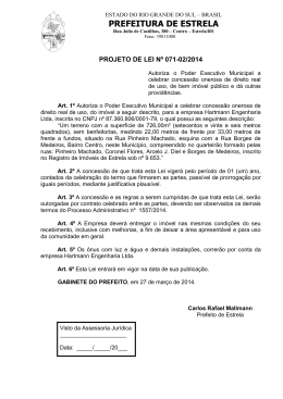 Projeto de Lei n°071-02/2014 - Executivo