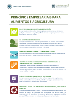 Princípios Empresariais para Alimentos e Agricultura