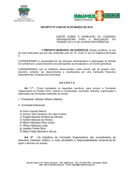 I. Presidente: Roberto Ribeiro Martins II. Comissão Estrutural: c