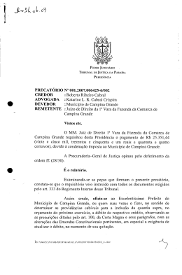 4J 0.579,4.9 - Tribunal de Justiça da Paraíba