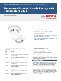 Detectores Fotoelétricos de Fumaça e de Temperatura D273