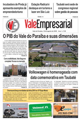 O PIB do Vale do Paraíba e suas dimensões