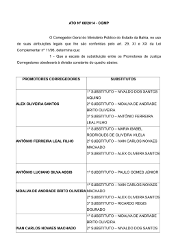 ATO Nº 08/2014 - Ministério Público do Estado da Bahia