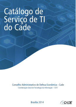 Catálogo de Serviço de Tecnologia da Informação