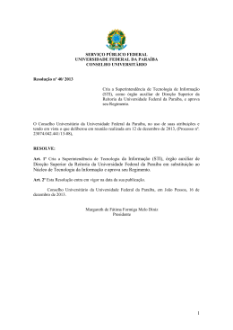 Resolução nº 40/ 2013 - Universidade Federal da Paraíba