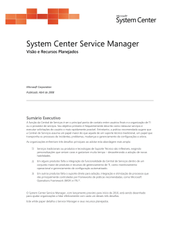 System Center Service Manager - Center
