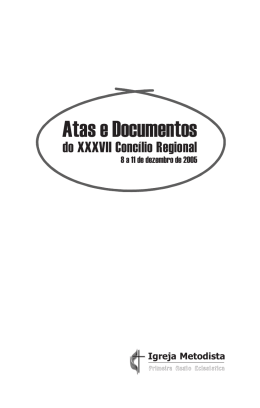 Atas e Documentos - Igreja Metodista de Vila Isabel