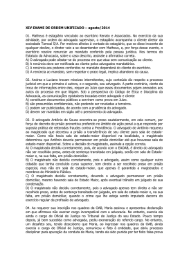 XIV EXAME DE ORDEM UNIFICADO – agosto/2014 01