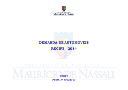 Demanda de automóveis 2014 - Instituto Mauricio de Nassau