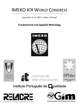 Dowloadable PDF version - IMEKO XIX World Congress, Lisbon