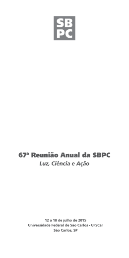 67ª Reunião Anual da SBPC - PROPesq