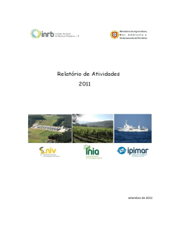 Relatório de Actividades - Instituto Nacional de Investigação Agrária