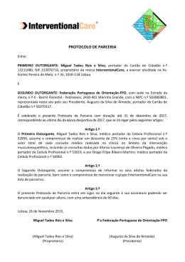 Protocolo - Federação Portuguesa de Orientação