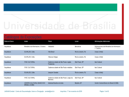 Catálogos de Exposições - Universidade de Brasília