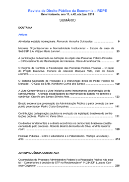 Revista de Direito Público da Economia – RDPE SUMÁRIO