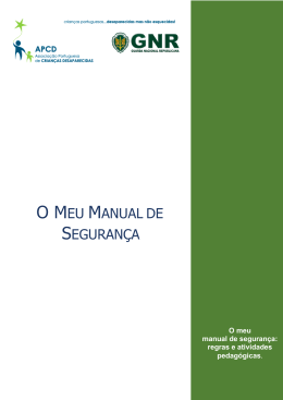 o meu manual de segurança - Associação Portuguesa de Crianças