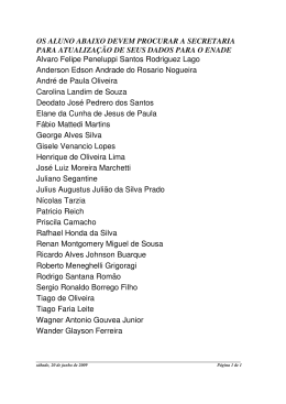 Lista de Inscritos no ENADE 2009