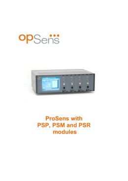 ProSens with PSP, PSM and PSR modules Opsens inc
