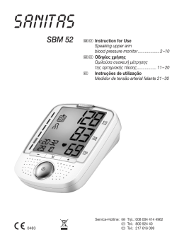 SBM 52 G W Instruction for Use Speaking upper arm blood pressure