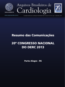 Resumo das Comunicações 20º CONGRESSO NACIONAL DO