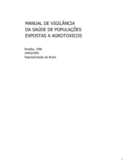 manual de vigilância da saúde de populações expostas a agrotoxicos