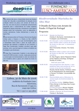 Workshop - The Bottom Trawling Test: The Role of Portugal