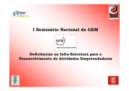 I Seminário Nacional do GEM – Infra
