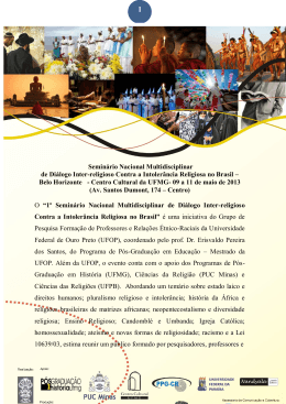 Seminário Nacional Multidisciplinar de Diálogo Inter-religioso